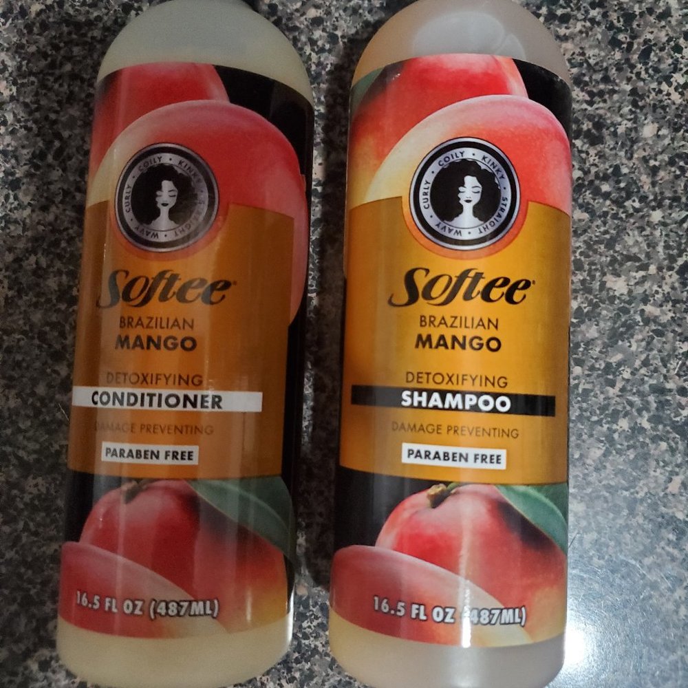 Softee Brazilian Mango Repairing Shampoo & Conditioner Set Growth & Enhancing